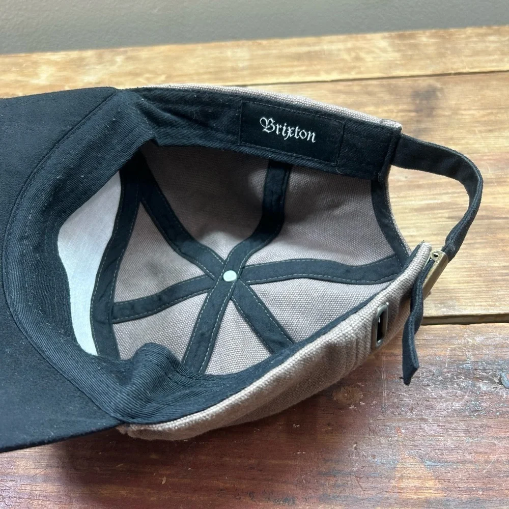 Brixton Brown and Black Cap. Suede brim and canvas cap. NEVER WORN!